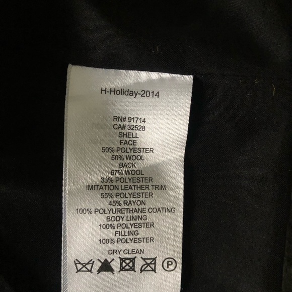 Armani Exchange 3 tone Wool Blend short moto style jacket. - Picture 8 of 13